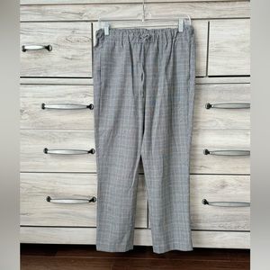 Black and white plaid casual cropped trousers pants by Nicole Miller size 4
